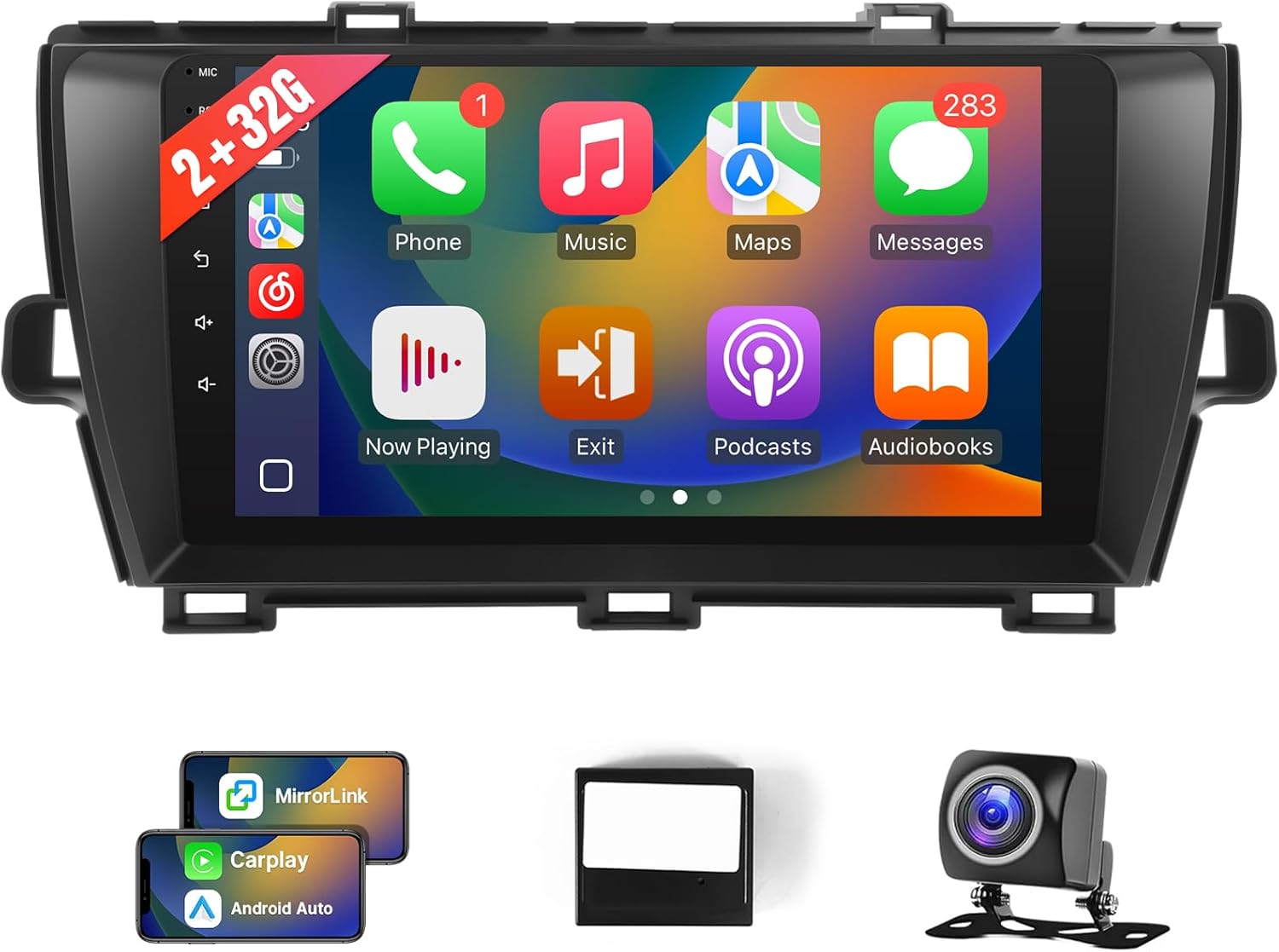 Leadfan Car Stereo Radio for (JBL Version) Toyota Prius 2010 2011 2012 2013 2014 2015 Upgrade, 9'' Screen, Support Carplay/Android Auto/Bluetooth/GPS Navigation/Backup Camera