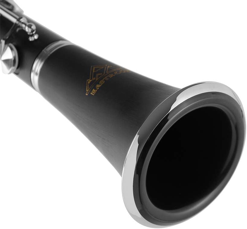 EASTROCK Bb Clarinet 17 Keys ABS Material Wide Range of Tones Particularly Beginner & Students-friendly with Using Tools and 2 Replaceable Barrels