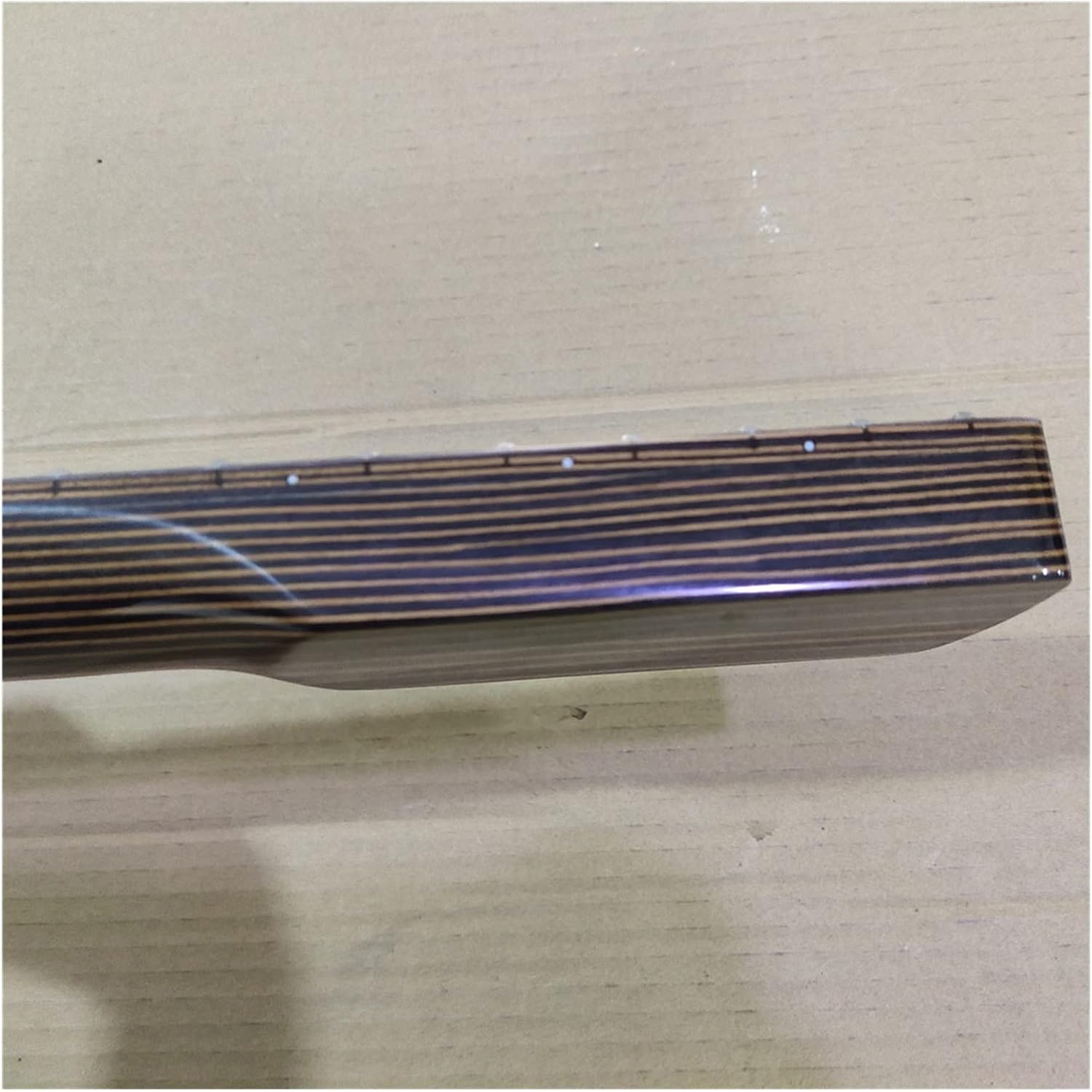 4 String Zebra Wood 20 Frets P Bass Guitar Neck Replacement 34 Inch Electric Guitar Neck