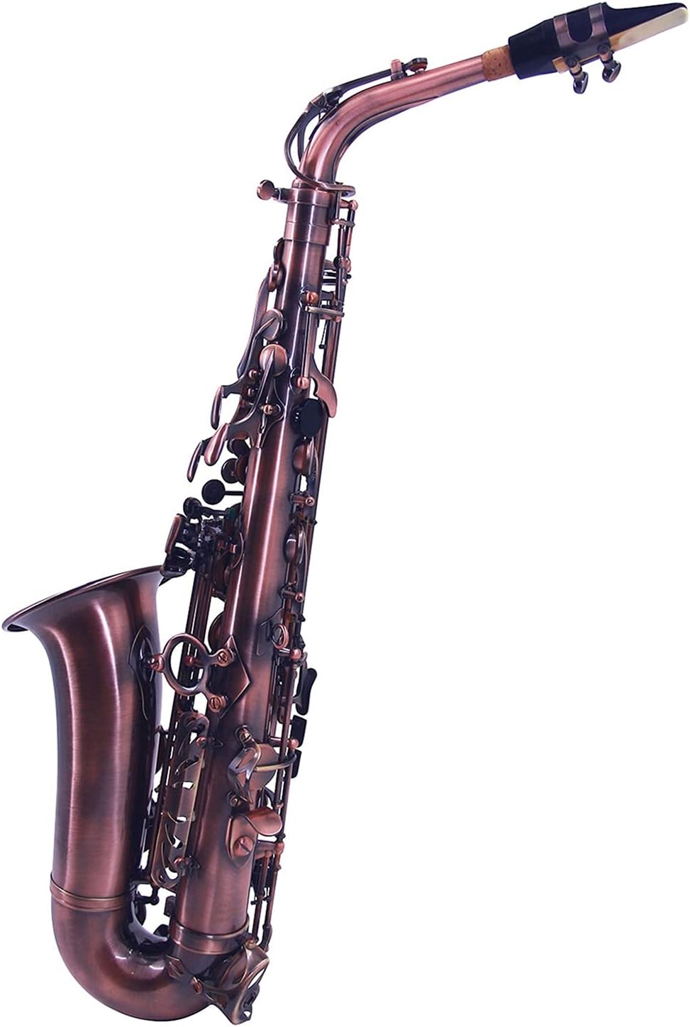 KESHUO EB Alto Saxophone Sax 802 Key Type Woodwind Instrument with Carrying Case Reed Cleaning Brush Cloth Gloves Straps Brass Sax Beginners Kit (Color : Style2)