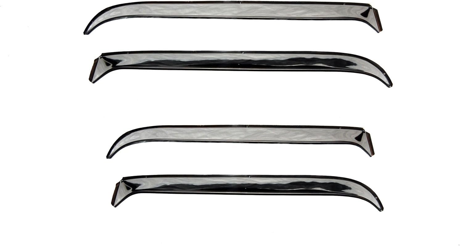 Auto Ventshade [AVS] Rain Guards For 1987 - 1998 Ford F-250 & F-350 Super Duty | Window Vent Visors, 4 pcs. - Stainless | 14075