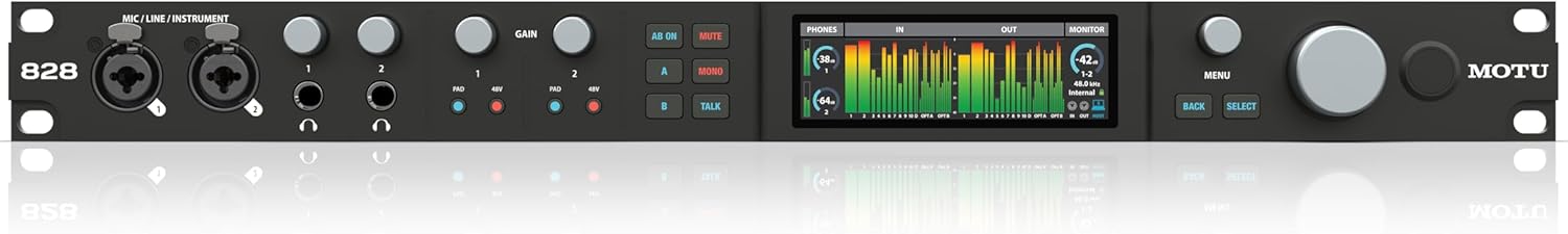 MOTU 828 28x32 USB3 audio interface for Mac, Windows and iOS with mixing and effects