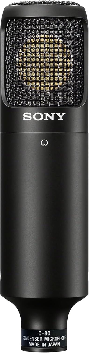 Sony Media C-80 Unidirectional Studio Condenser Microphone with Advanced Capsule Technology, Dual Diaphragm Configuration, and Acoustic Shifting Circuit