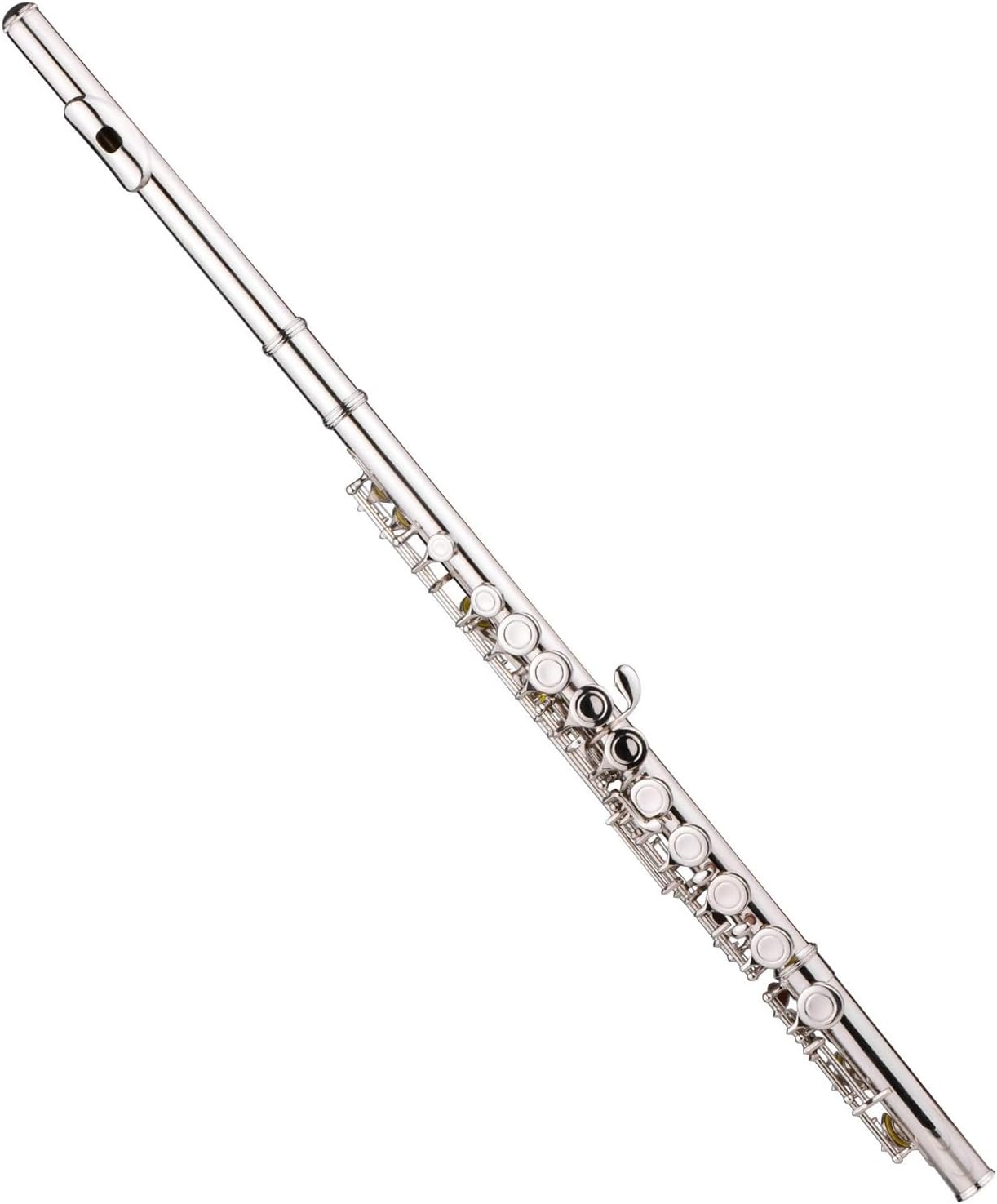 Flute Flute Nickel Plated 16 Hole C Key Cupronickel Woodwind Instrument with Gloves Flutes Musical Instruments