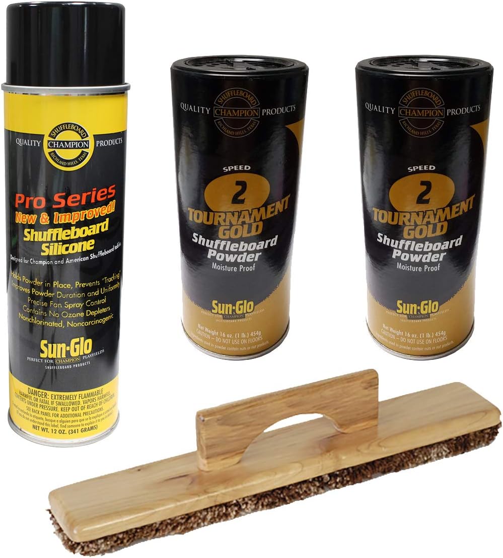 Sun-Glo 2 Cans #2 Tournament Gold Wax, Sweep, Silicone Spray