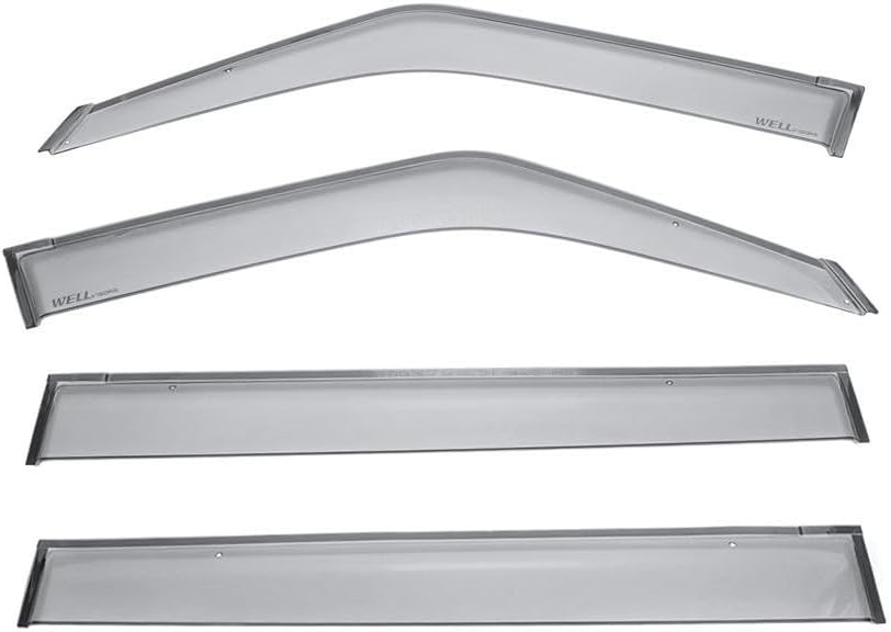 WellVisors Window Visors Wind Deflectors Compatible with Infiniti 2011-2024 QX56 QX80 / Nissan Armada 2017-2022 Premium Series Rain Guards 3-847IN007