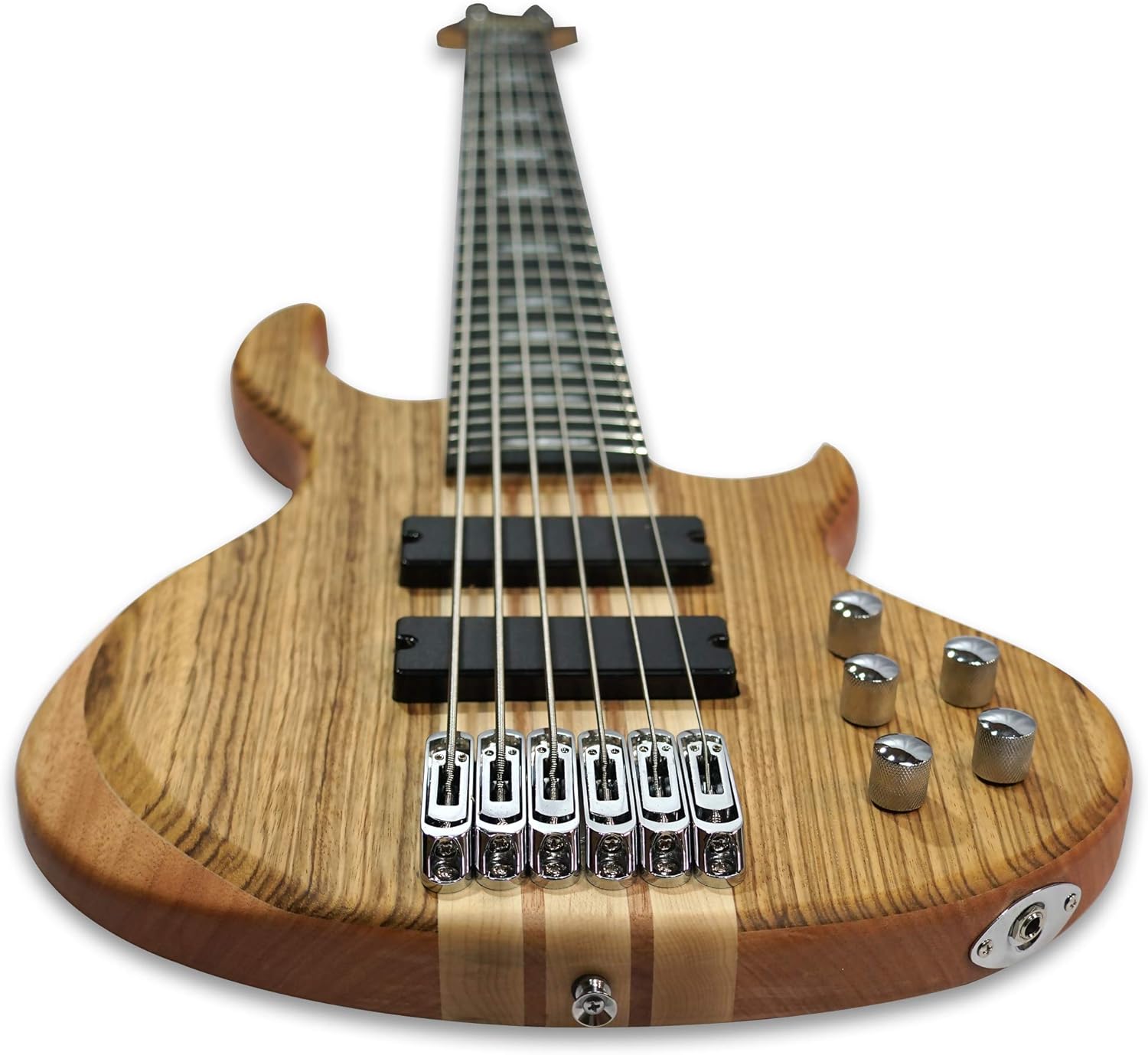 6 String Electric Bass Guitar Millettia Laurentii+Okoume body maple neck
