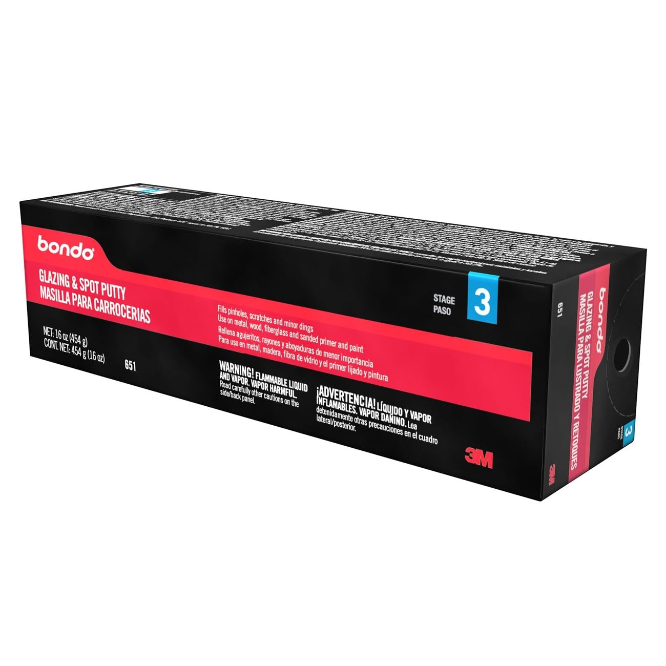 3M BONDO Glazing and SPOT Putty, 00651, 16 OZ, Concrete Bonding Adhesive