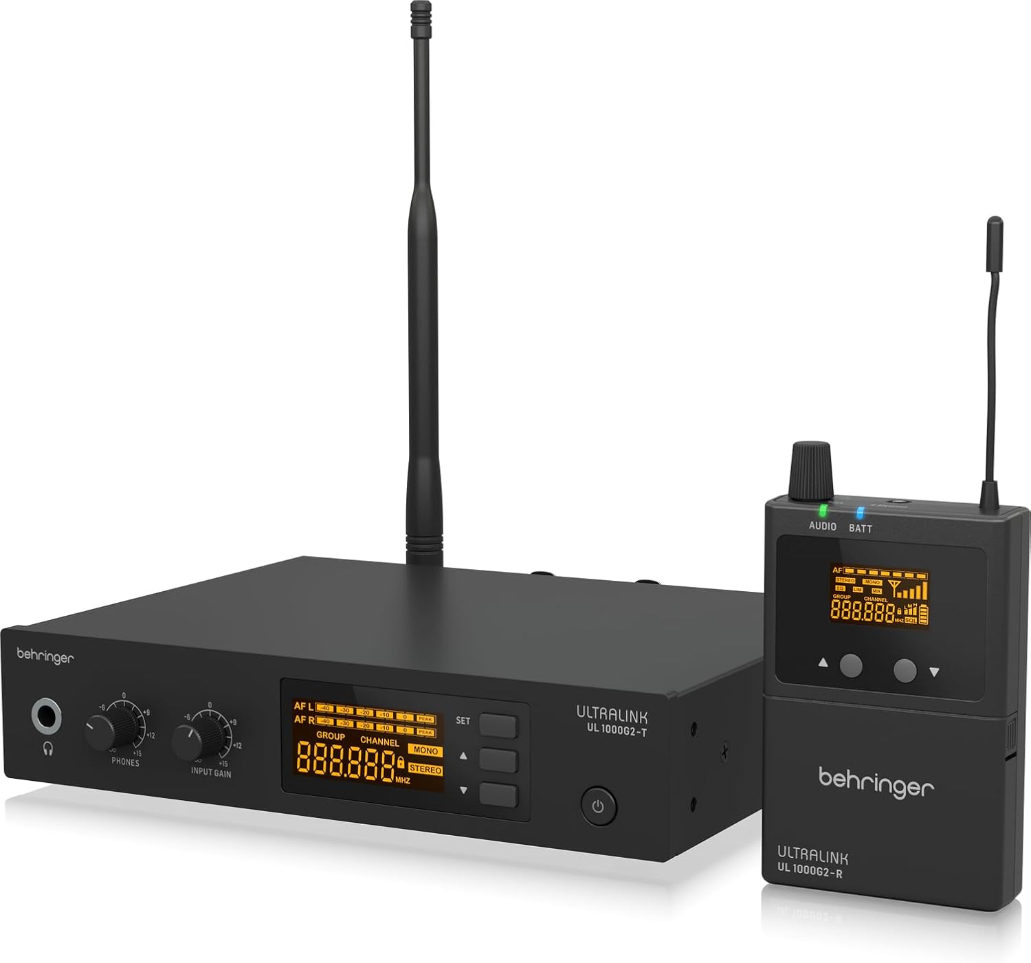 Behringer UL 1000G2 High-Performance UHF Wireless In-Ear Monitoring System | Wireless Audio System With Earphones | For Content Creators