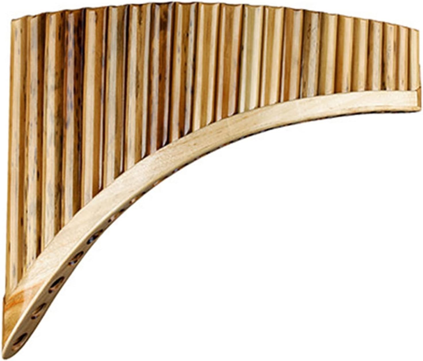 PanPipes Woodwind Instrument 22 Pipes G Key Pan Flute Pan Pipes Woodwind Instrument Traditional Musical Instrument Water-Bamboo Spots Pan Flute (Color : Right-Hand)