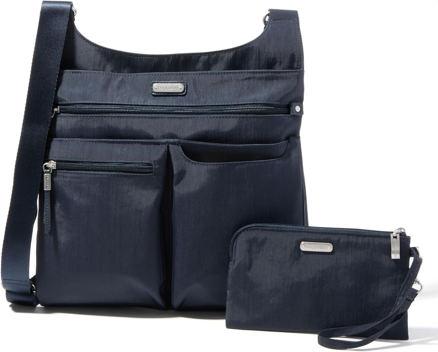 Baggallini On Track Crossbody with RFID Phone Wristlet