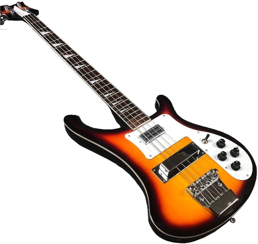 Custom Sunset Color Electric Bass - Perfect for Musicians and Enthusiasts Seeking a and High- Instrument for Professional Performance