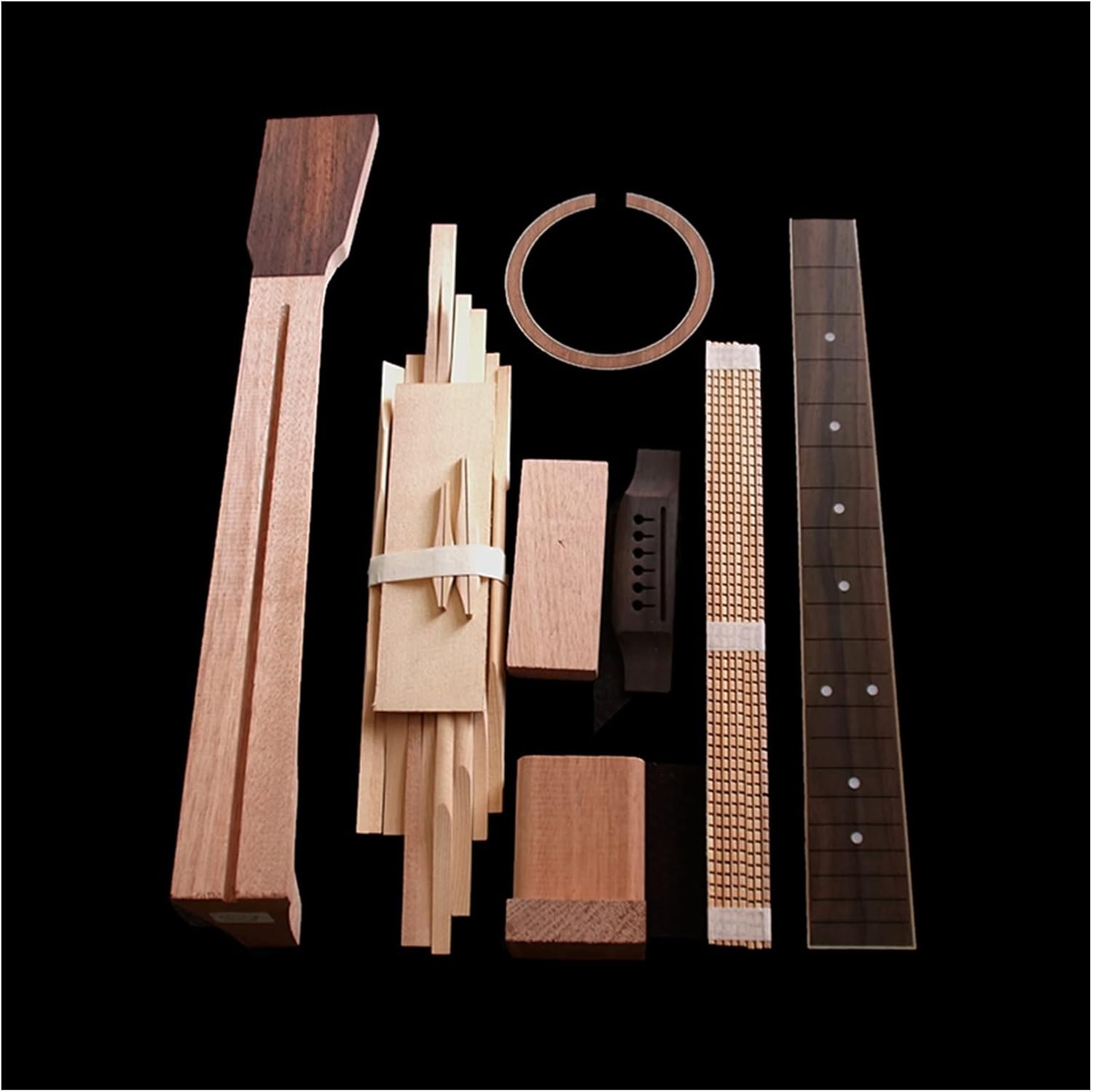 Learn to Make Guitar DIY Folk Face Single Guitar Accessories Package Full Set of Production Materials Unfinished Guitar Body