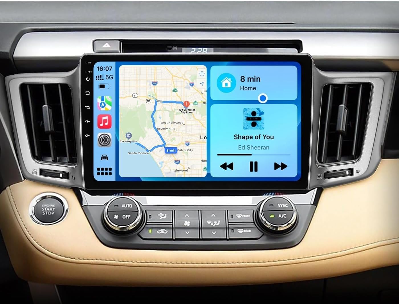 Double Din Car Stereo Radio Compatible for RAV4 2013-2018 with CarPlay Android Auto, 10