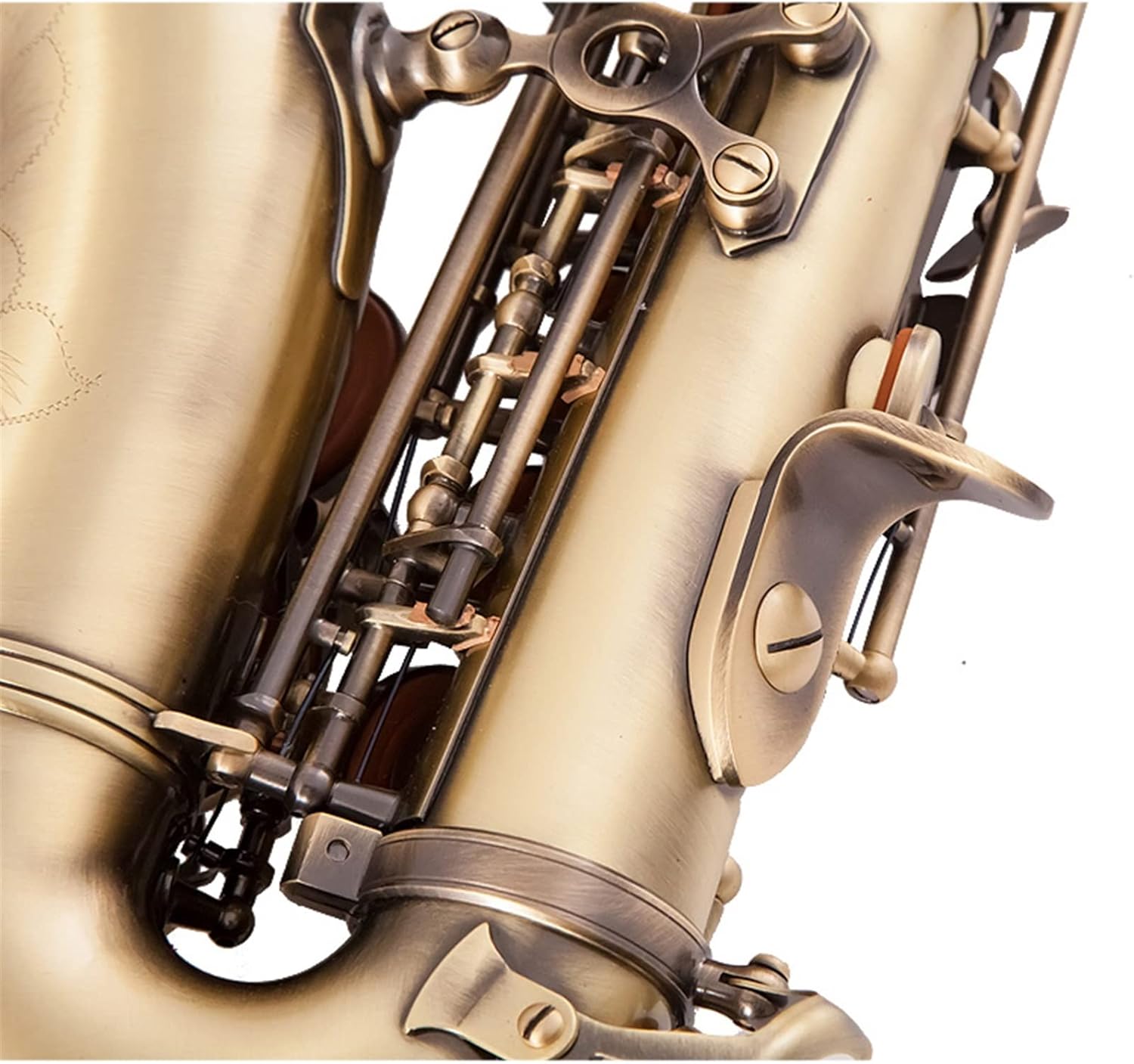 Bb Saxophone Sax Brass Material Woodwind Instrument with Case Gloves Cleaning Cloth Brush