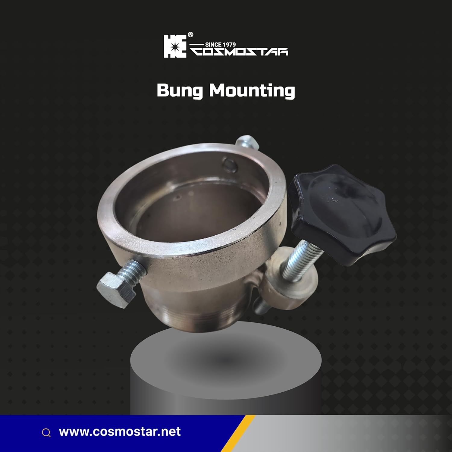 COSMOSTAR M0707 1/2 HP Bung Mount 55G Pneumatic Agitator | Barrel Drum Mixer | Pneumatic Bracket Mixer, Paint Stirring Machine Bracket Air Agitator Paint Mix Tool