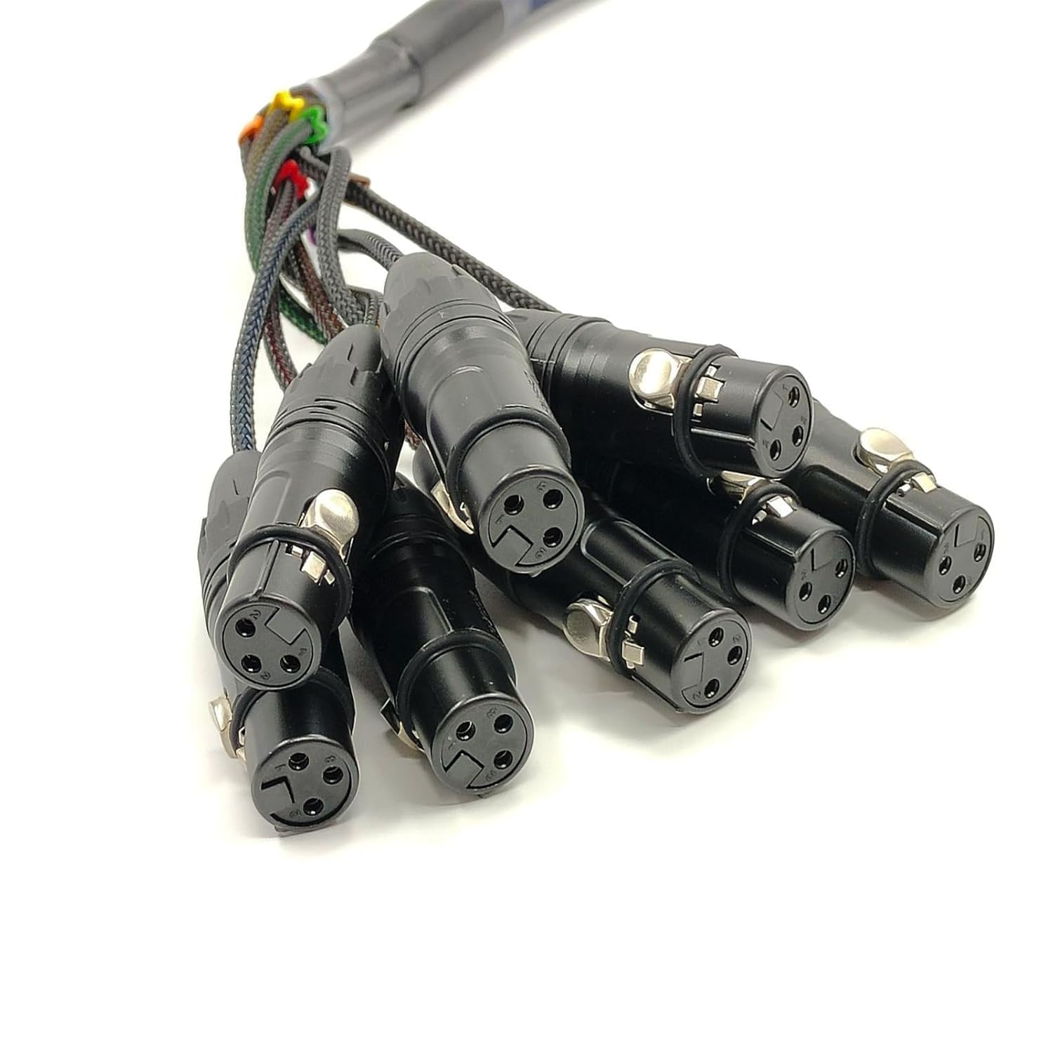 DB25 25 Pin Female to 8 XLR 3Pin Female Highly Shield Analog Audio Snake PVC Cable 1.5Meter