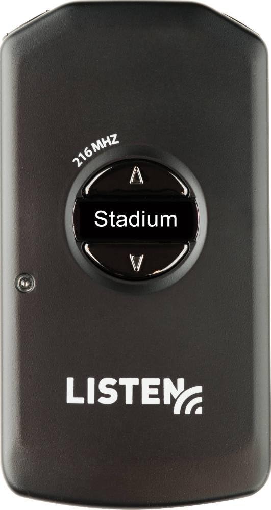 Listen Technologies LR-4200-216 Intelligent DSP RF Receiver (216 MHz), Dark Grey, Frequency Range 216.0125-216.9875 MHz; Earphone/Neck Loop Lanyard LA-430 with DSP Loop Driver Sold Separately