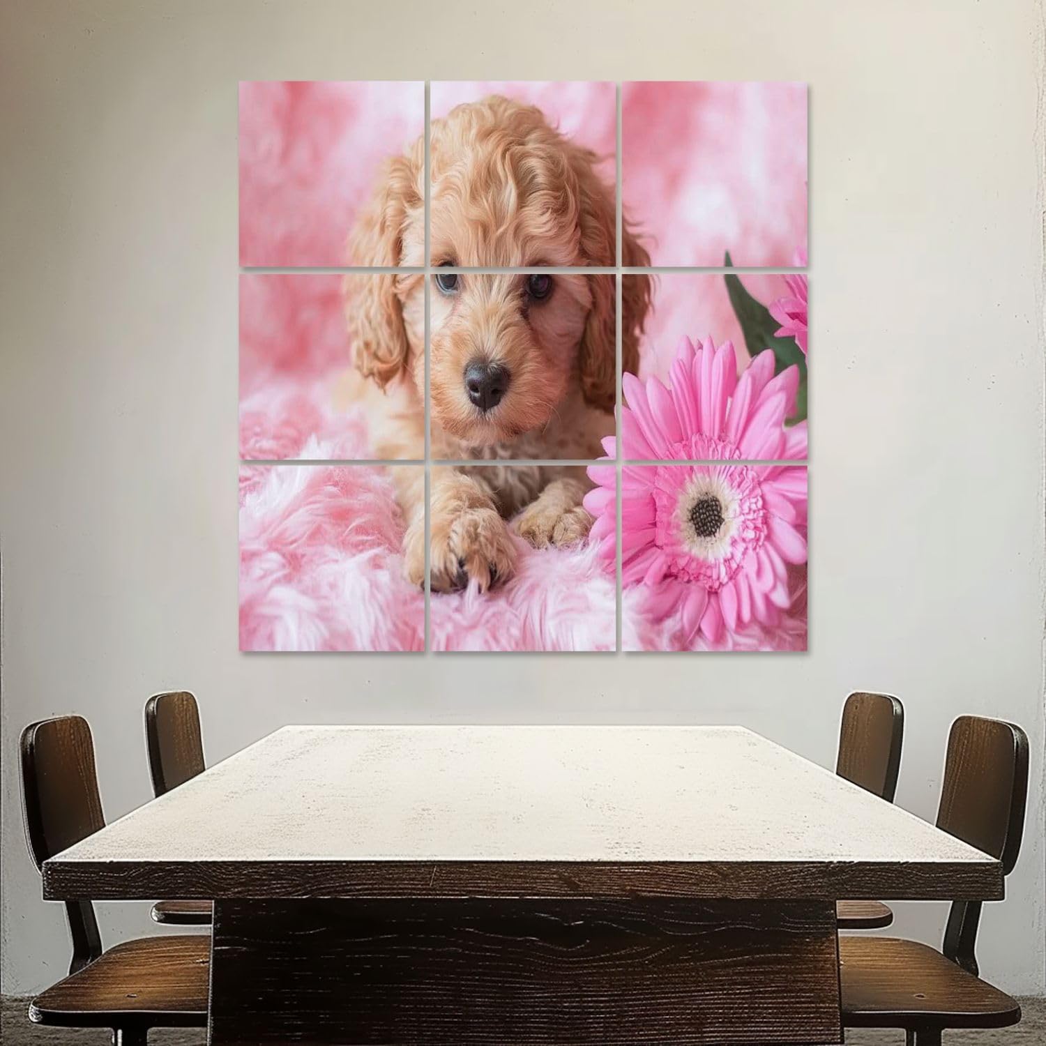 Art Acoustic Panels Self Adhesive Cockapoo Puppy 9 Packs Decorative Soundproof Wall Panels Large Sound Absorbing Panels for Home Office 60