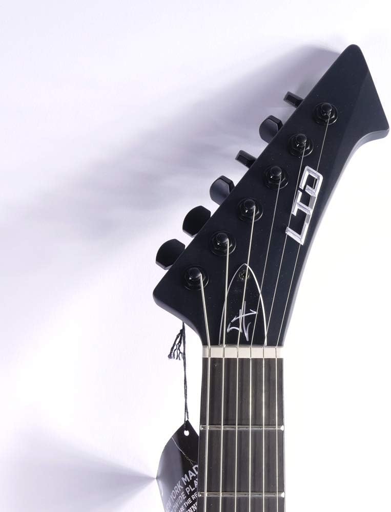 ESP LTD James Hetfield Signature Vulture Electric Guitar with Case, Satin Black