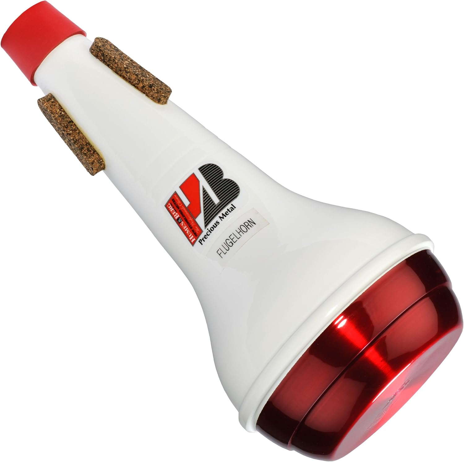 Humes and Berg Stonelined Straight Red/White Aluminum Flugelhorn Mute (285)