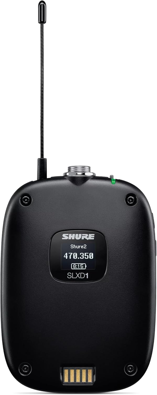 Shure SLXD14/153T Digital Wireless Microphone System - Includes SLXD1 Bodypack Transmitter with MX153T Earset Headworn Mic & SLXD4 Single Channel Rack Mount Receiver | G58 Band (SLXD14/153T-G58)