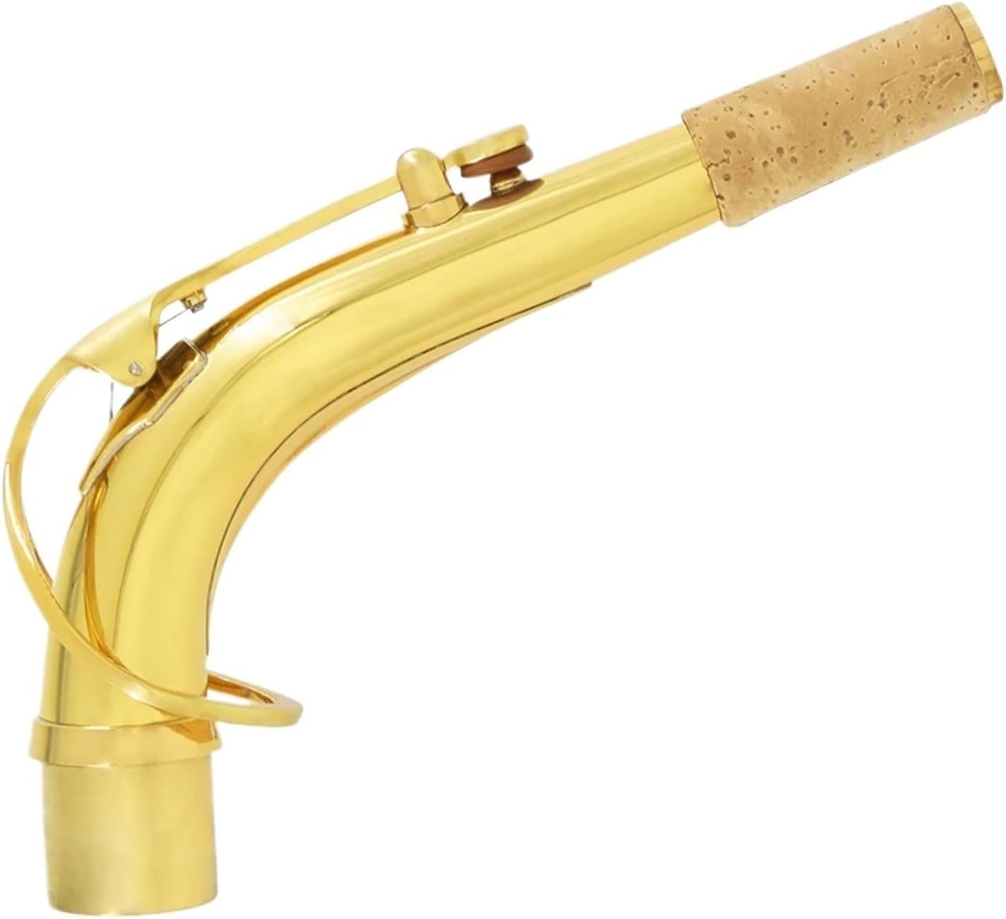 Saxe Curved Neck Alto Saxophone Bend Neck Brass Material Sax Woodwind Instrument Accessory 24.5mm(Gold)