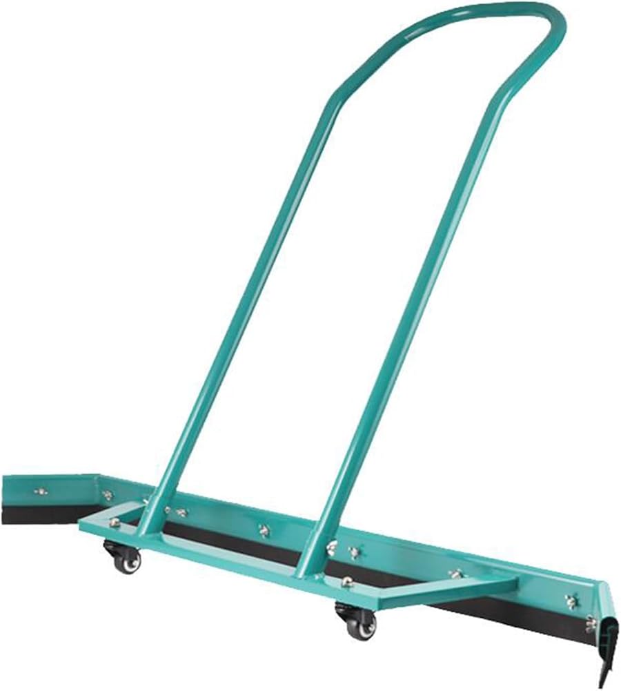 Sport Tennis Court Squeegee Aluminum Alloy Squeegees Sweeper Broom Commercial Floor Water Remover with with EVA Foam Blade And 360° Rotatable Wheels, Green