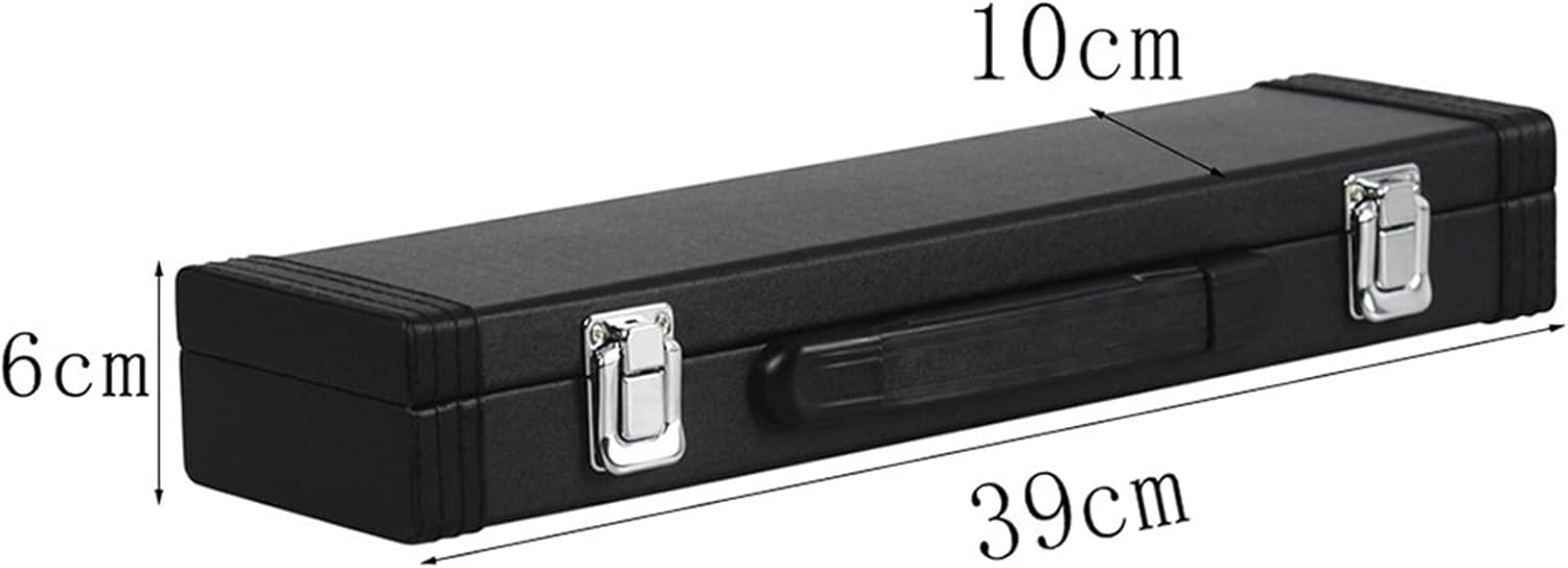 Flutes Gold-Plated Silver Keys 16 Holes Flute Woodwind Instrument Closed Hole E Key with Box Accessories