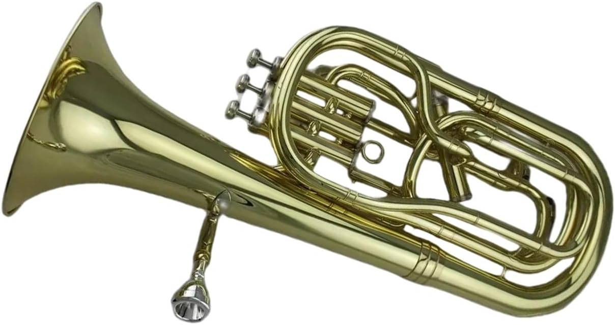 Professional Tone Bb Gold Lacquer Euphonium Euphonium All-brass Instrument