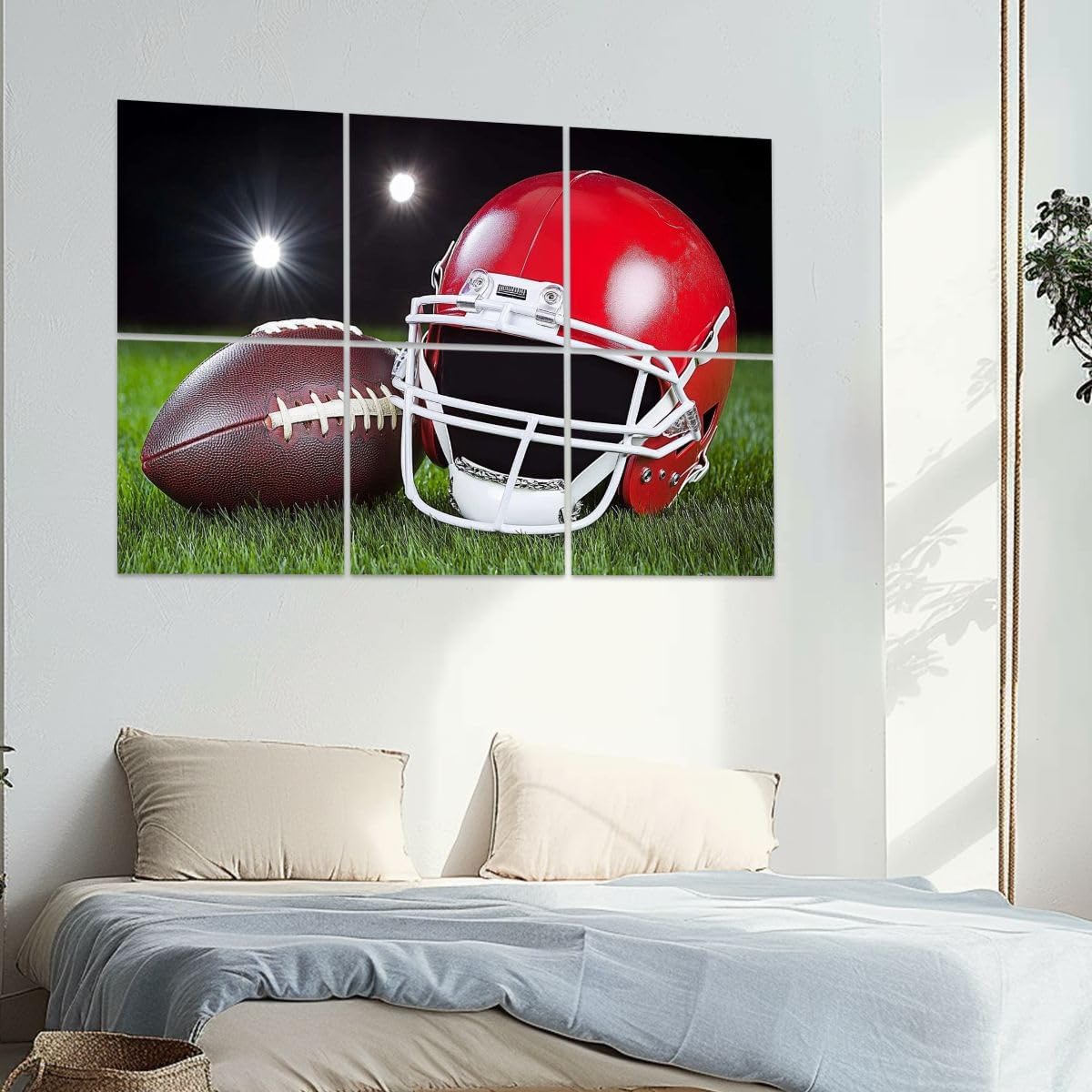 6 Pack Art Acoustic Panels Red Sports Sound Absorbing Panel 48