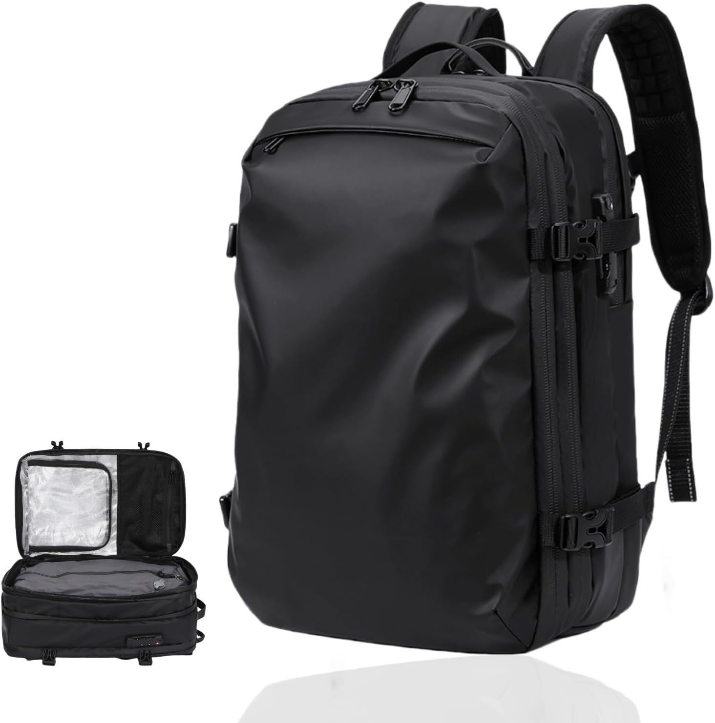 Vacpack Backpack,60L Expandable Backpack with Vacuum Compression（No Air Pump