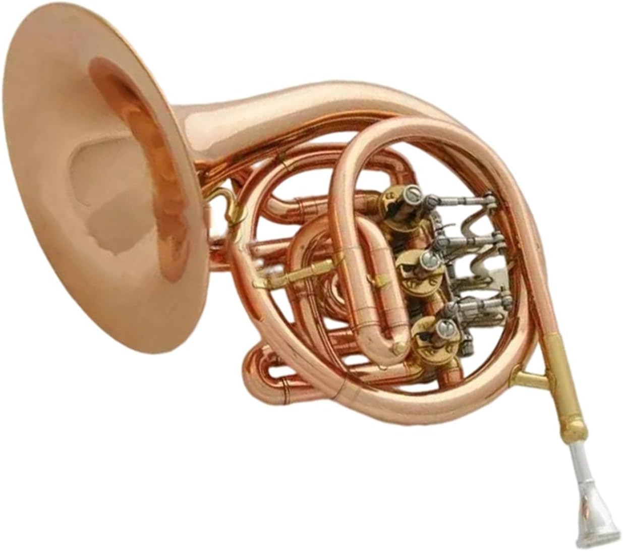 4 Key French Horn Brass Piccolo Mini French Horn Bb Key Engraving With Box