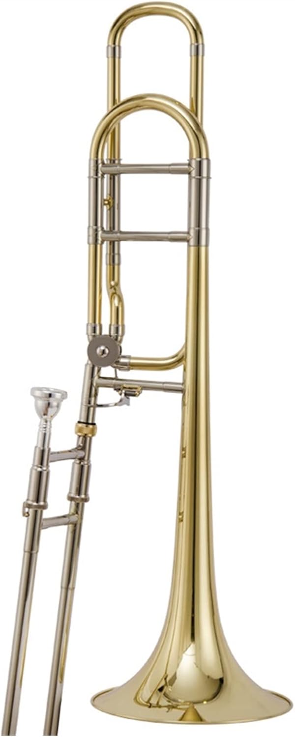 FLFL Student Trombone B/F Drop Lacquer Gold-Plated Nickel-Plated Copper-Nickel Alloy Telescopic Tube Variable Tone Trombone