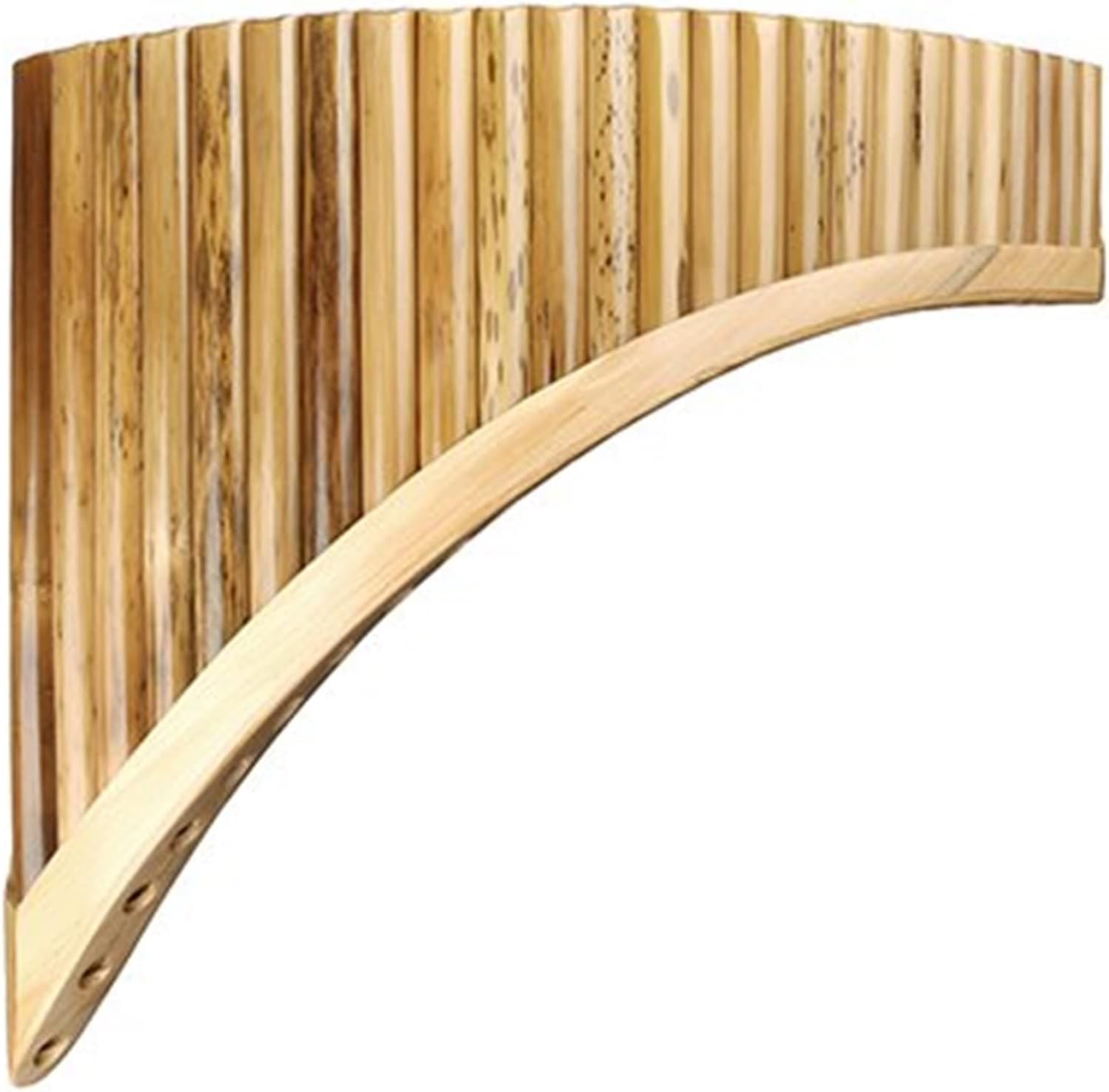 25 Pipes Pan Flute Instrument Bamboo Pan Flute Panpipes C Key Handmade Woodwind Instrument in C Key (Color : Right)