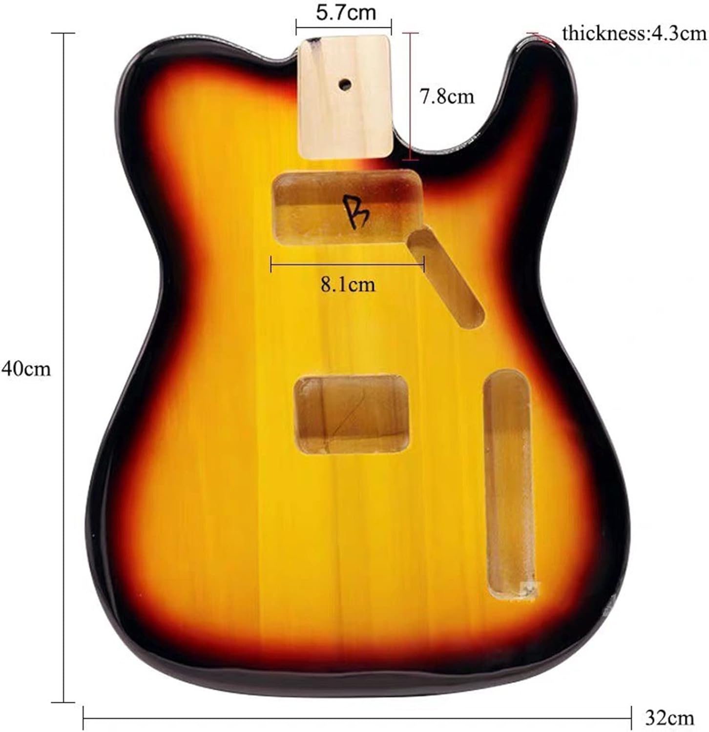 TSTS Alder Electric Guitar Body DIY Unfinished Custom Sunset for TL Style Guitar Parts Accessory Guitar DIY Accessory