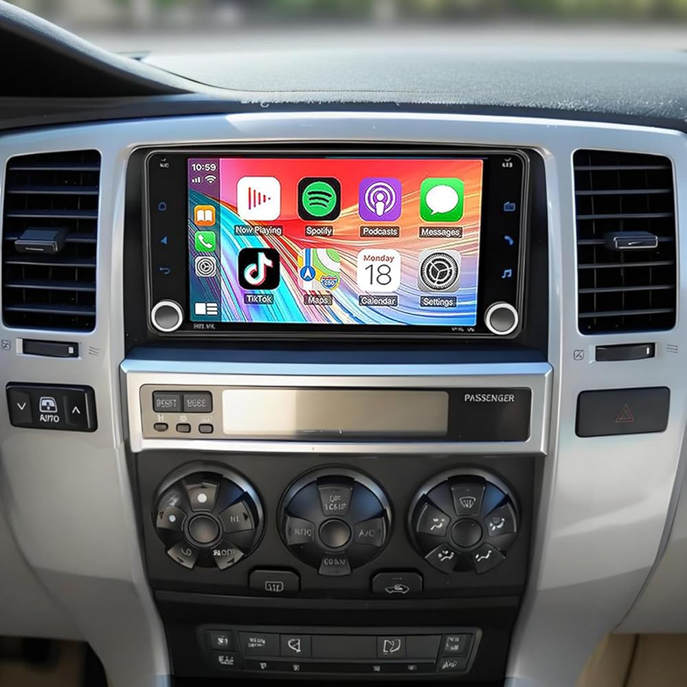 4+64GB Car Stereo Radio for Toyota 4Runner 2003-2009, for Tundra 2003-2006, for Sequoia 2003-2007,Support Carplay& Android Auto, Bluetooth&Voice Control, Back-up Camera& SWC