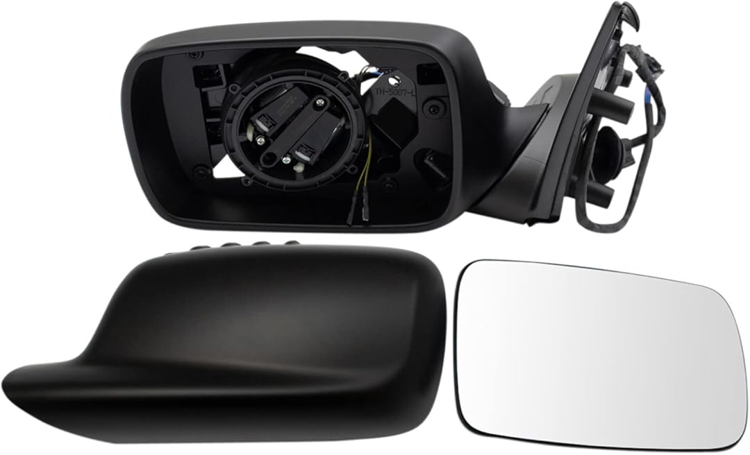 TRQ Left Mirror Manual Folding Drivers Side Compatible with 2002-2005 BMW 745i 745Li 2006-2008 750i 750Li 2004-2006 760i 2003-2008 760Li BM1320137