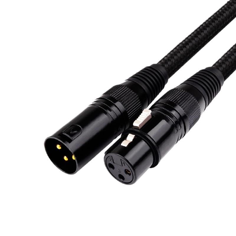 High Quailty 3 Pin XLR Male to XLR Female Audio Cable Microphone Extension Cable(Cotton NET Version,15m)