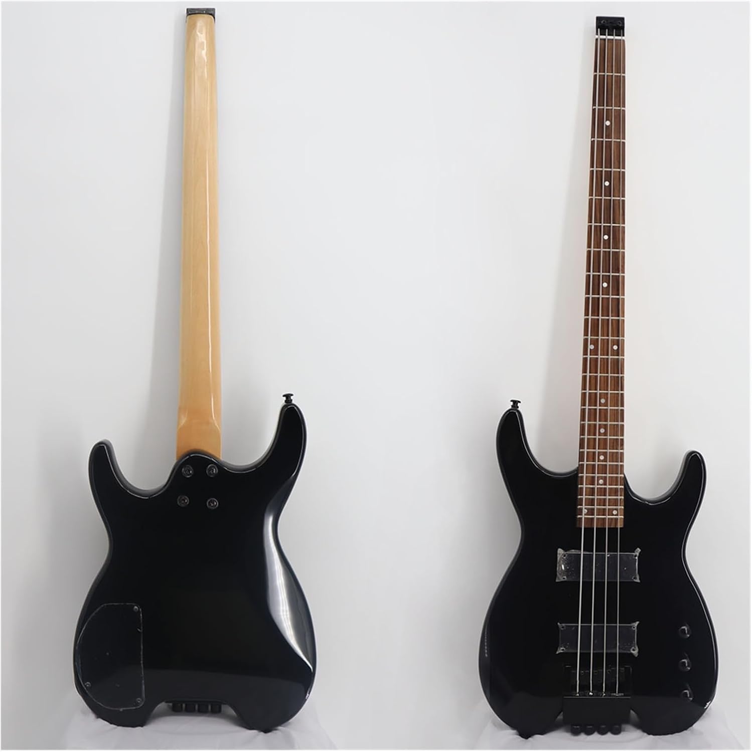 VENEKA Headless Electric Guitar 41 Inches with HH Style Active Pickup Headless 6 String Mahogany Body Electric Guitar