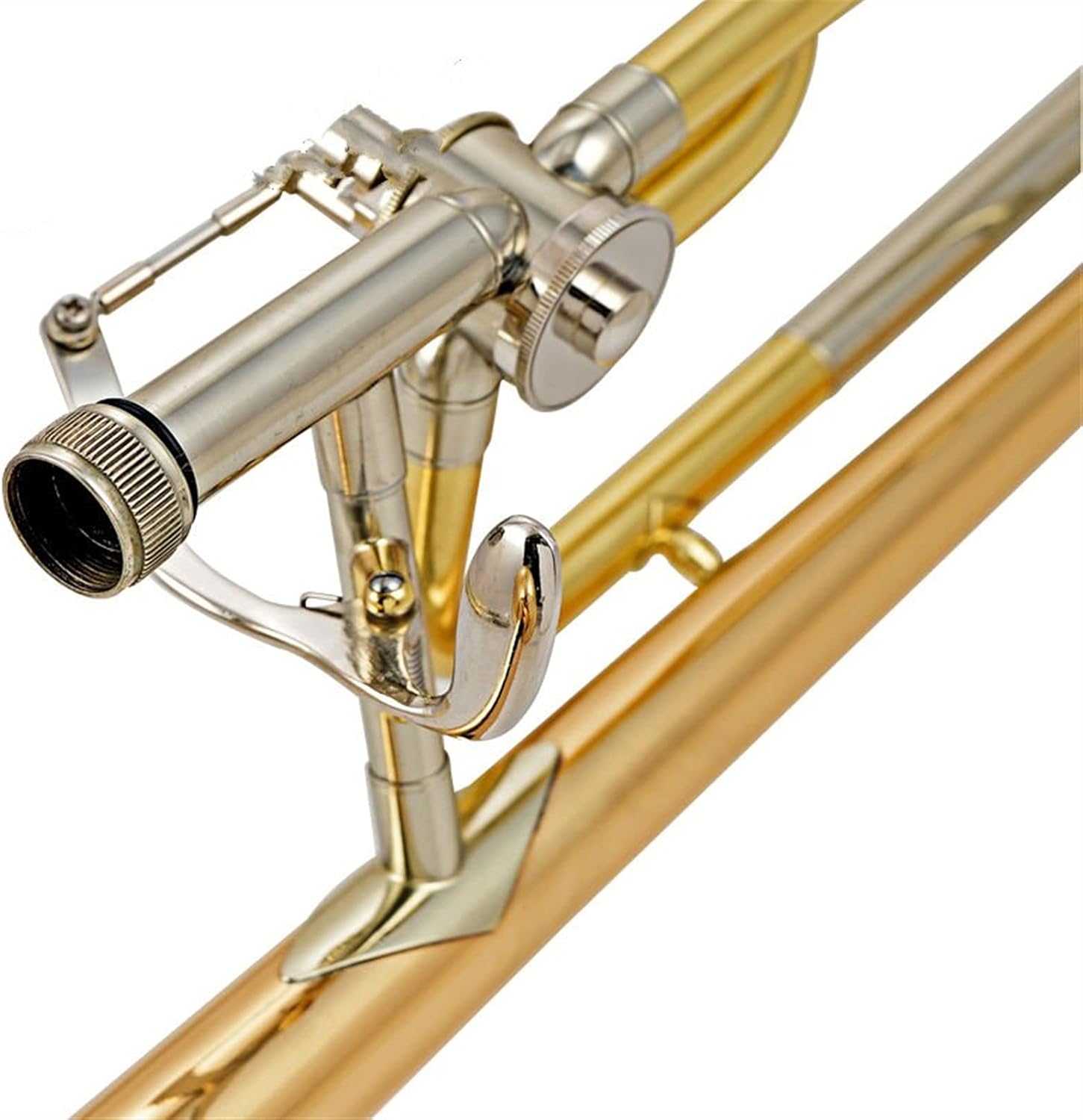 Student Trombone B/F Flat Alto Trombone with The Mouthpiece with Case,Gloves, Wind Instruments Trombone Kit