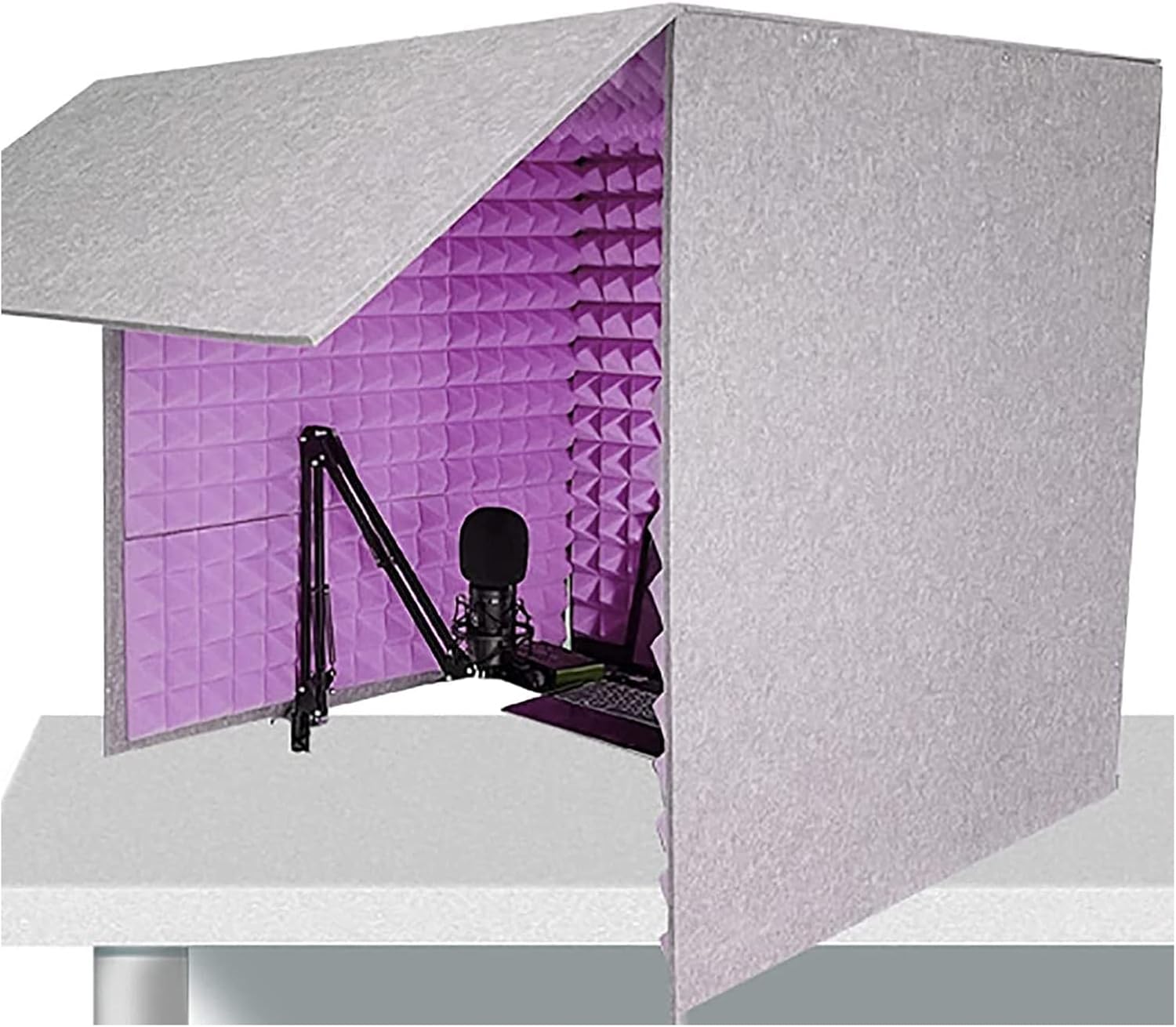 Soundproof Room, Portable Recording Studio for Music Studio Bedroom Home (Purple)
