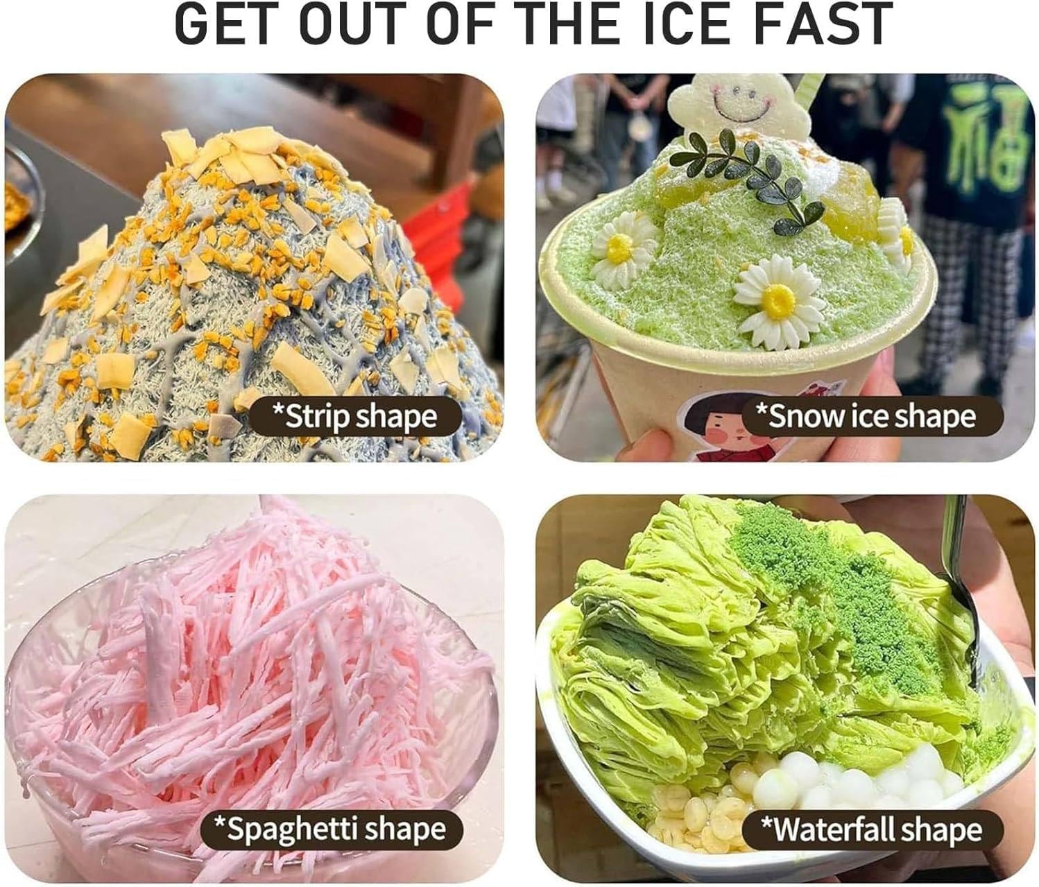 Commercial Korean Kakigori MesinIce Shaver Bingsu Making MachineColor Shaved Ice MachineCone Ice Cream Machine Shaved Ice EquipmentShaved Speed Adjustable Machine