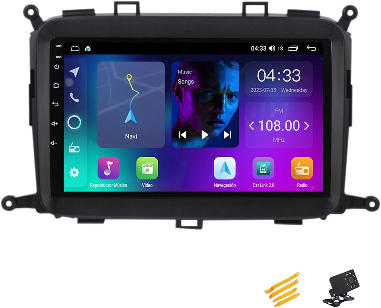 Android 13 Car Stereo Bluetooth Car Play 2 DIN Touch Screen Compatible with Kia Carens 2013~2018 9in QLED Display Car Radio with Navigation Android Auto FM RDS SWC,4 Core NF1 1G+32G