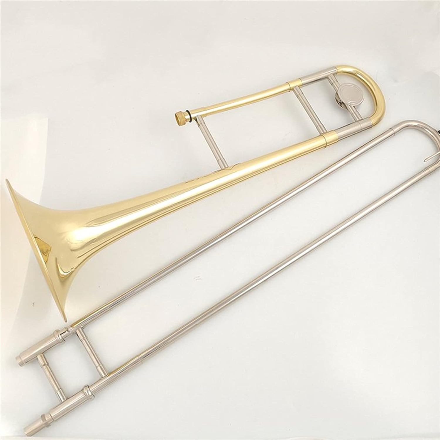 Student Trombone Tenor Trombone Bb Tone with Mouthpiece Carry Case Cleaning Cloth Trombone Kit