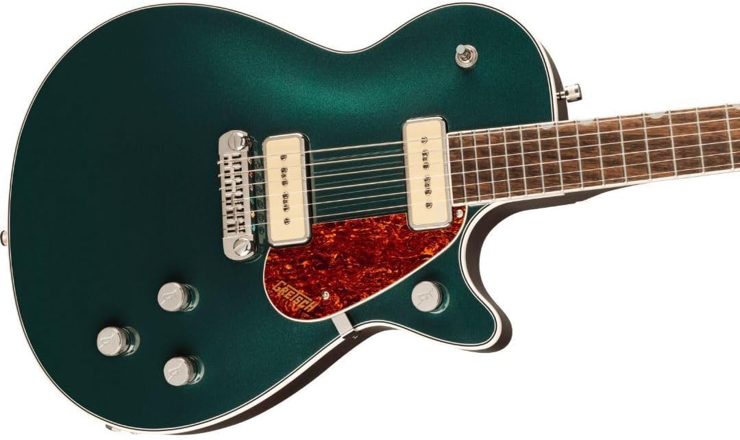 Gretsch G5210-P90 Electromatic 6-String Right-Handed Jet Two 90 Electric Guitar with Gloss Finish and Mahogany Body (Cadillac Green)