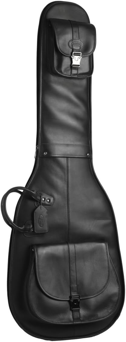 Reunion Blues 49-inch Long Scale Electric Bass Guitar Bag, Black Leather