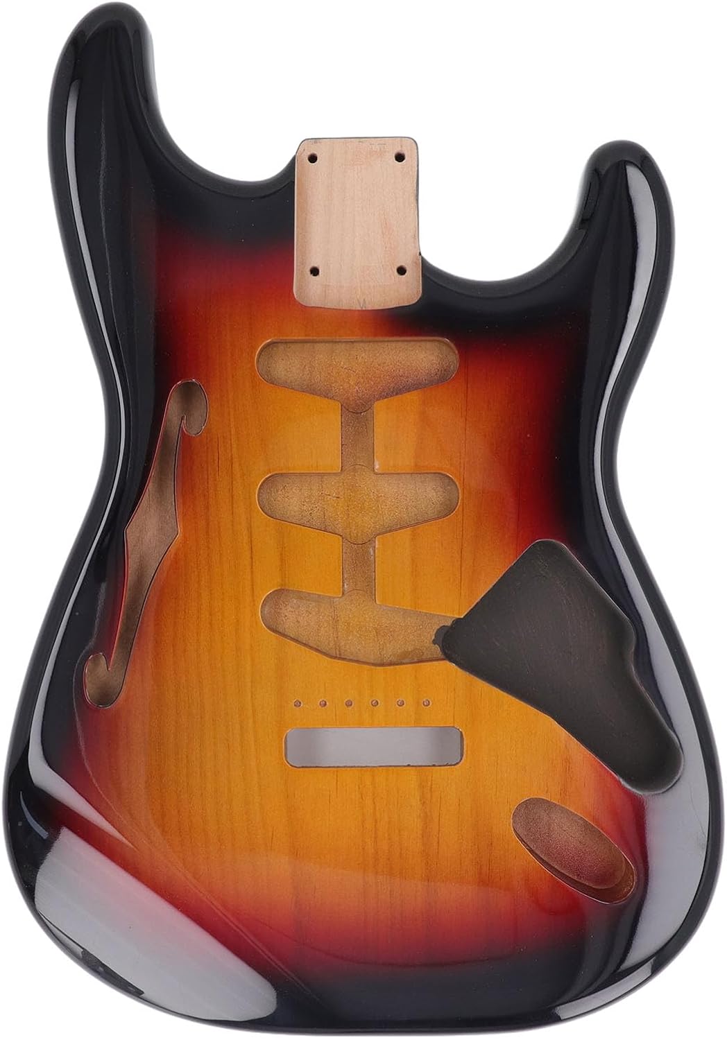 Electric Guitar Body, Solid Alder Wood Electric Guitar Body SSS High Gloss Finish for ST (GSB13ST Color Block