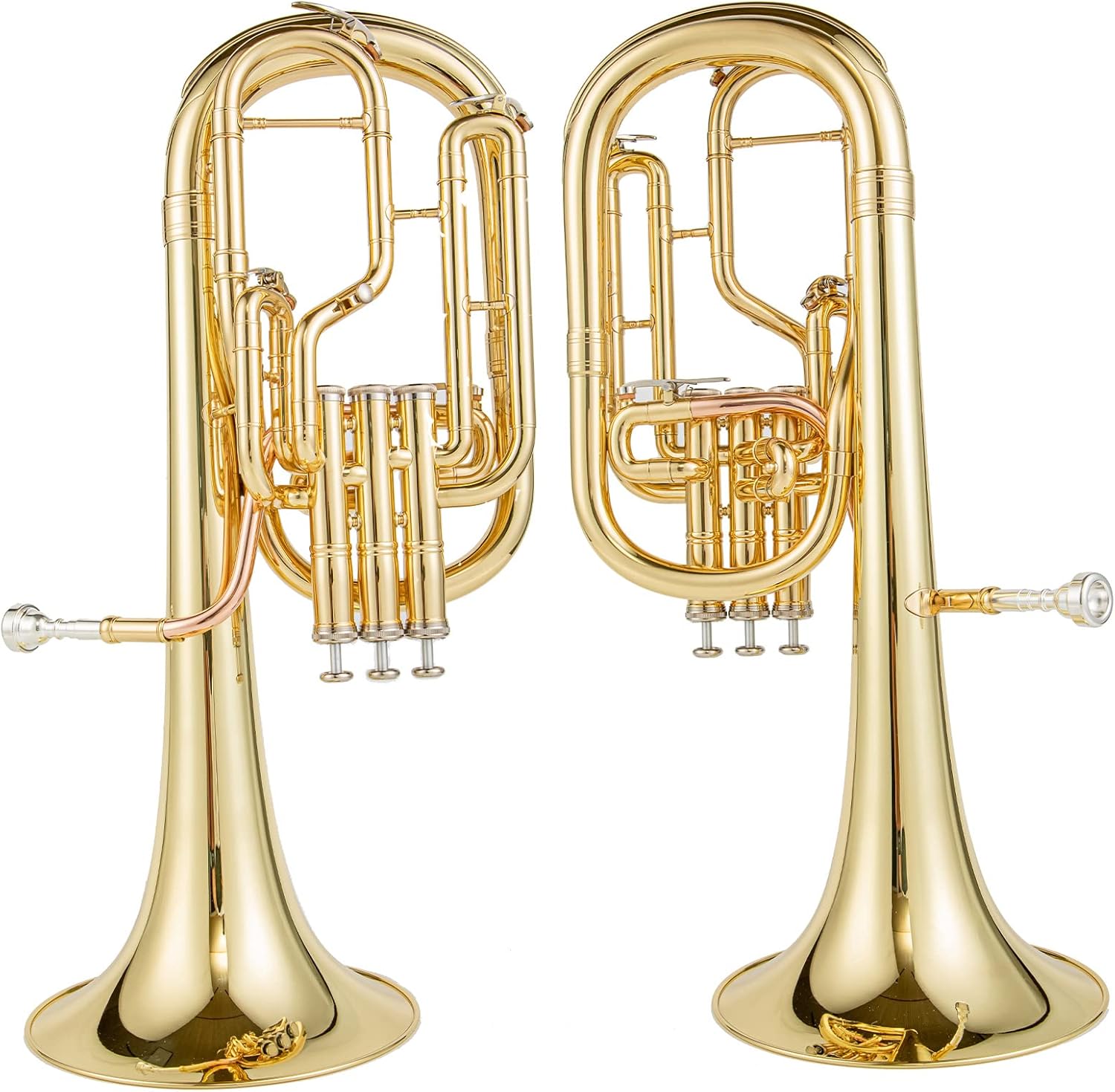 aah-401l alto horn instrument for intermediate players eb alto horn with 3 valves brass bell 10 inch bore 11.65mm silver plated mouthpiece perfect for advancing student musicians