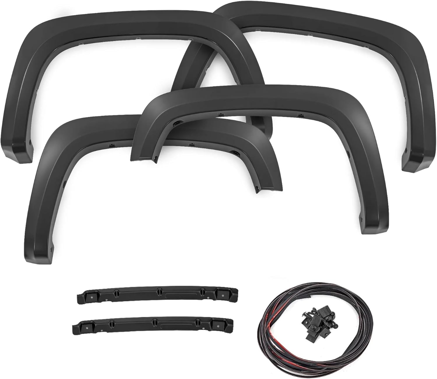 Rough Country Sport Fender Flares for Chevy Silverado 2500 HD/3500 HD (2020-2025) - Durable Tri-Blend ABS Flares, 1